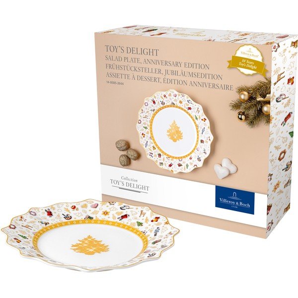 Bílý porcelánový talíř s vánočním motivem Villeroy & Boch, ø 24 cm-image-3