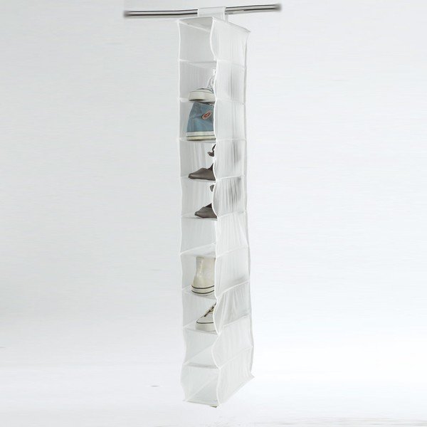 Bílý závěsný organizér s 9 přihrádkami Compactor Garment