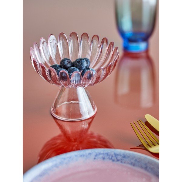 Světle růžová skleněná servírovací miska 220 ml Nalu – Bloomingville-image-1