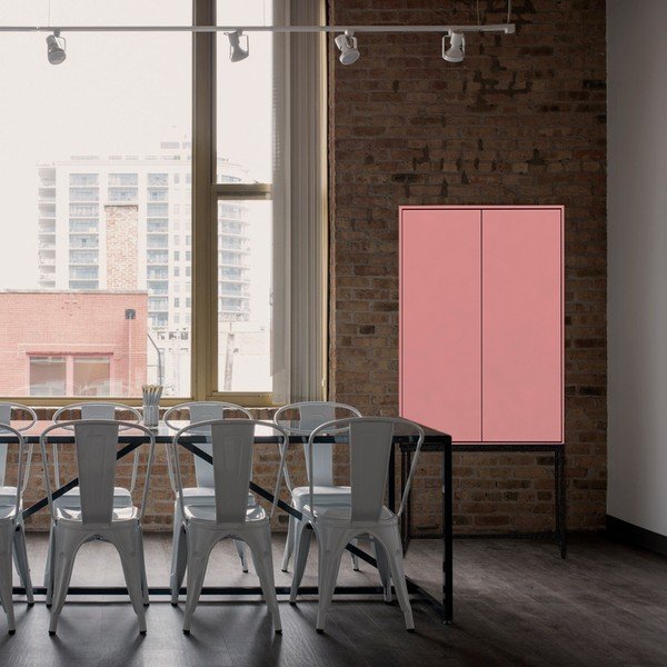 Růžová skříňka 75x164,5 cm Lennon – Really Nice Things-image-3