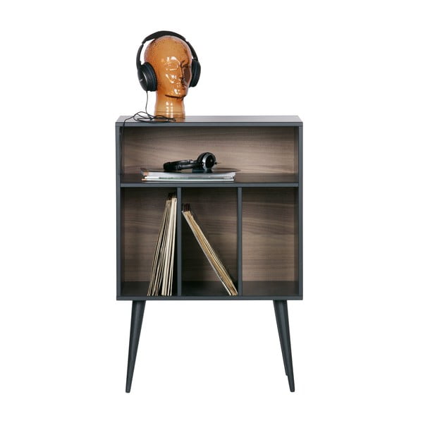 Gramofonová skříňka z borovicového dřeva v černo-přírodní barvě 60x83 cm James – WOOOD-image-3