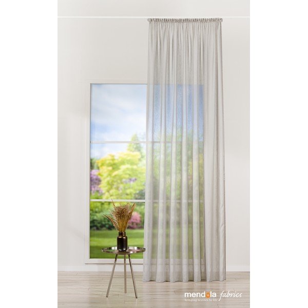 Šedá záclona 140x260 cm Lava – Mendola Fabrics-image-1