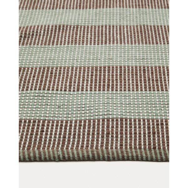 Venkovní koberec z recyklovaných vláken v hnědo-mentolové barvě 200x300 cm Fonol – Kave Home-image-3