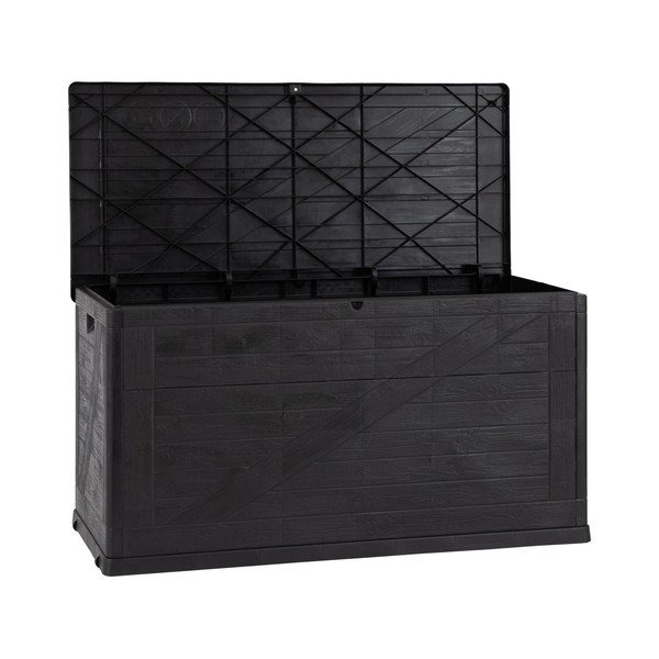 Antracitový zahradní úložný box Wood – Toomax-image-4