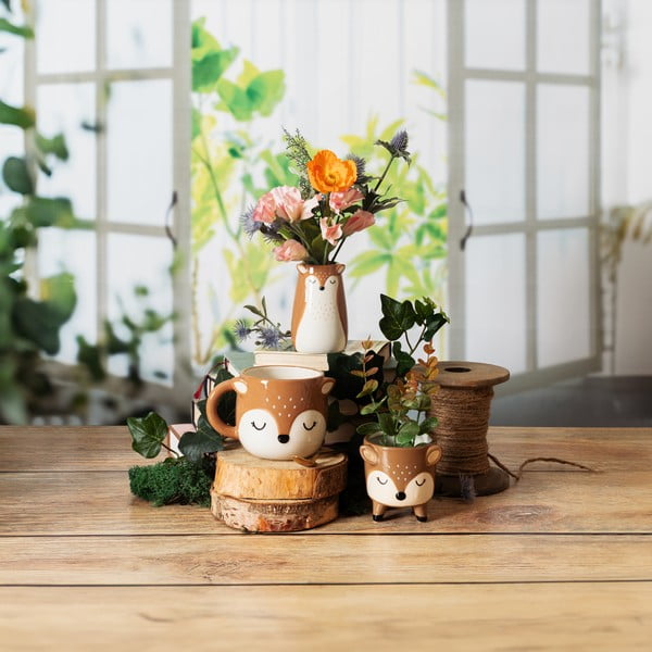 Hnědá váza z dolomitu (výška 10 cm) Deer – Sass & Belle-image-1