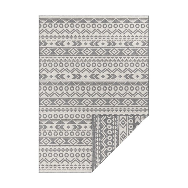 Šedo-bílý venkovní koberec Ragami Roma, 120 x 170 cm