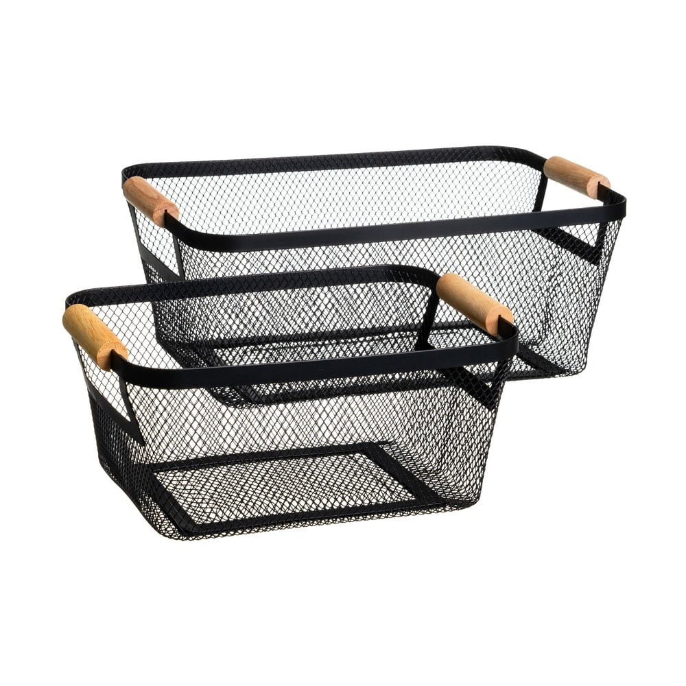 Drátěné kovové košíky v sadě 2 ks 33x21x14 cm – Casa Selección