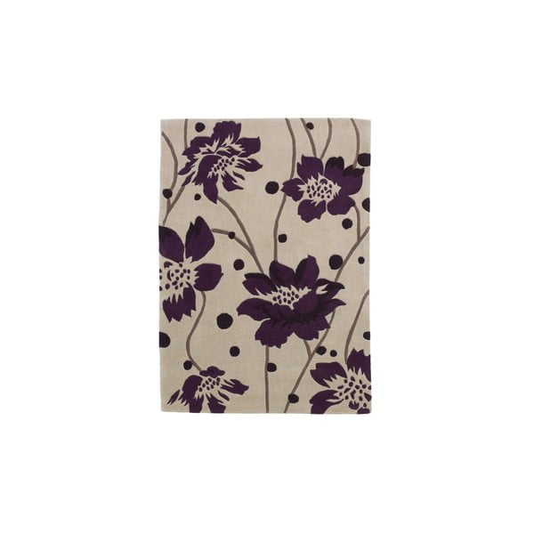 Koberec Hongkong Cream Purple, 60x120 cm
