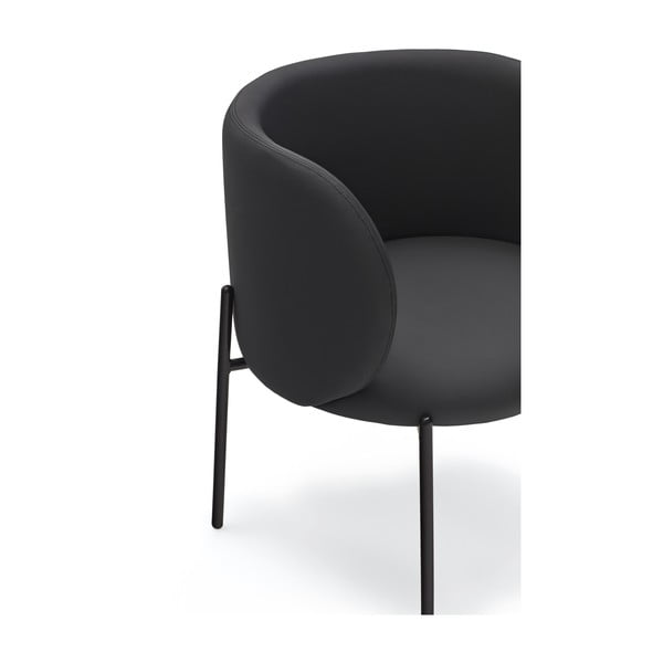 Černé křeslo z imitace kůže Mogi - Teulat-image-3