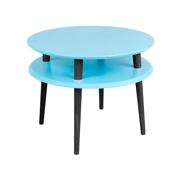 Tyrkysový konferenční stolek s černými nohami Ragaba UFO, Ø 57 cm