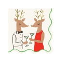 Papírové ubrousky v sadě 16 ks Mr. & Mrs. Reindeer – Meri Meri