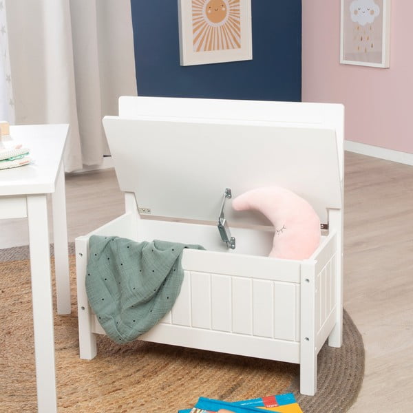 Bílá dětská lavice – Roba-image-1