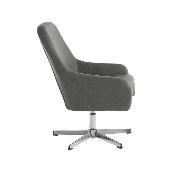 Šedé křeslo z imitace kůže Naomi - Støraa-image-2