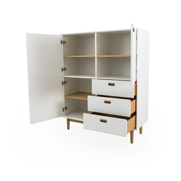 Bílá vysoká komoda 114x137 cm Svea – Tenzo-image-4