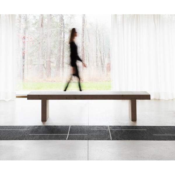 Černý vnitřní a venkovní běhoun 70x180 cm Fred Black – Pappelina-image-1