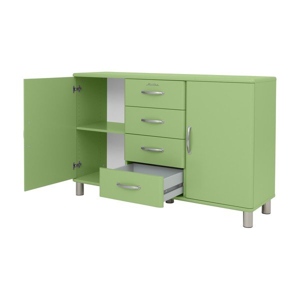 Zelená nízká komoda 146x92 cm Malibu - Tenzo-image-3