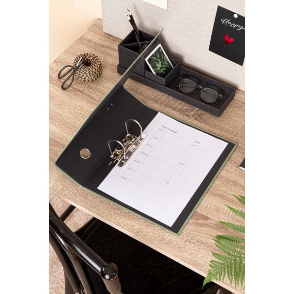 Zelený kartonový organizér na dokumenty Archie Canvas Paper Laminate – Bigso-image-1