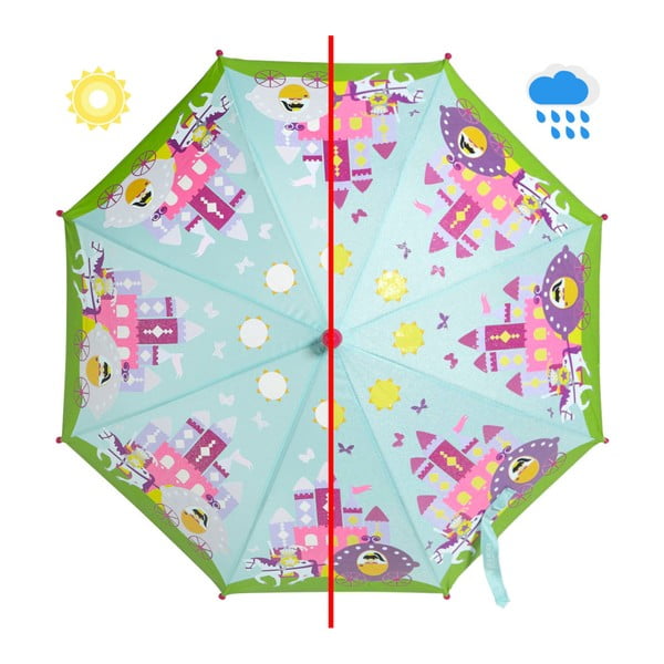 Dětský holový deštník pro děti měnící barvu Ambiance Fairy Princess, ⌀ 70 cm