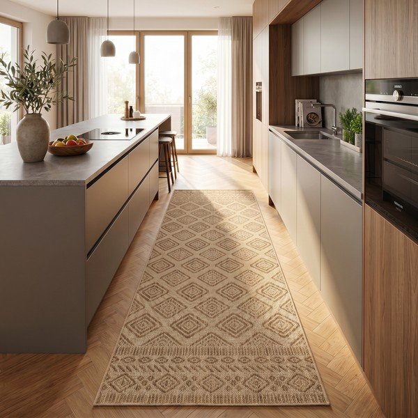 Béžový vnitřní a venkovní běhoun 80x250 cm Mira 1452 – Ayyildiz Carpets-image-1