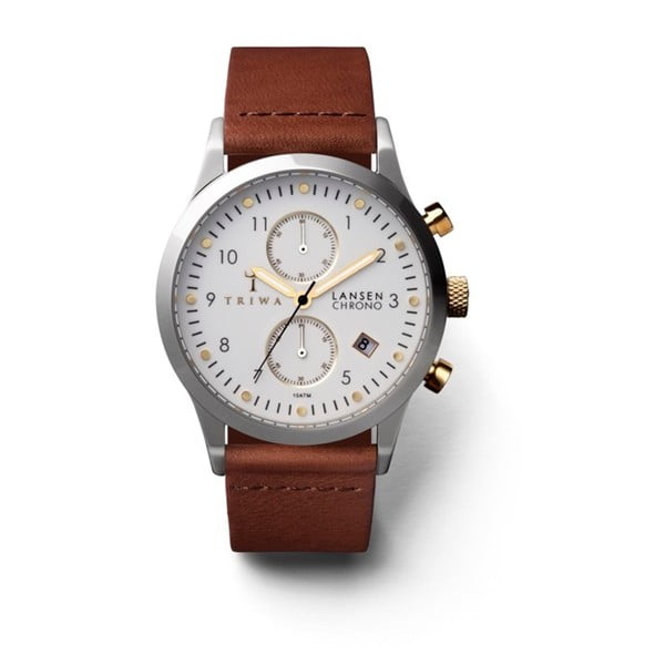 Unisex hodinky s koženým řemínkem Triwa Ivory Lansen
