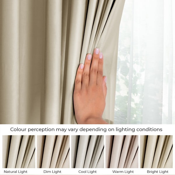 Hnědý/béžový sametový dimout závěs 140x270 cm Eyelets – Restilo-image-4