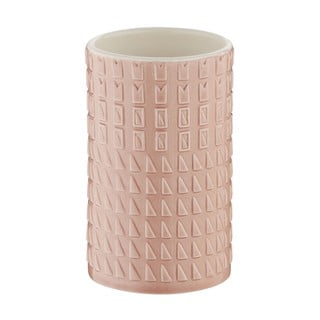 Růžový porcelánový kelímek na zubní kartáčky Kela Lenora