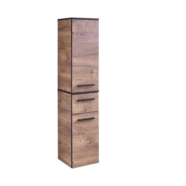 Hnědá závěsná koupelnová skříňka v dekoru dubu 30x72 cm Set 374 - Pelipal-image-3