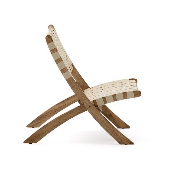 Dřevěné zahradní křeslo v přírodní barvě Chabeli – Kave Home-image-4