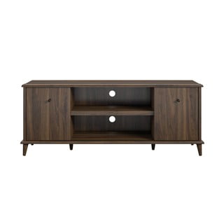 Hnědý TV stolek v dekoru ořechu 136x53 cm Farnsworth - Queer Eye