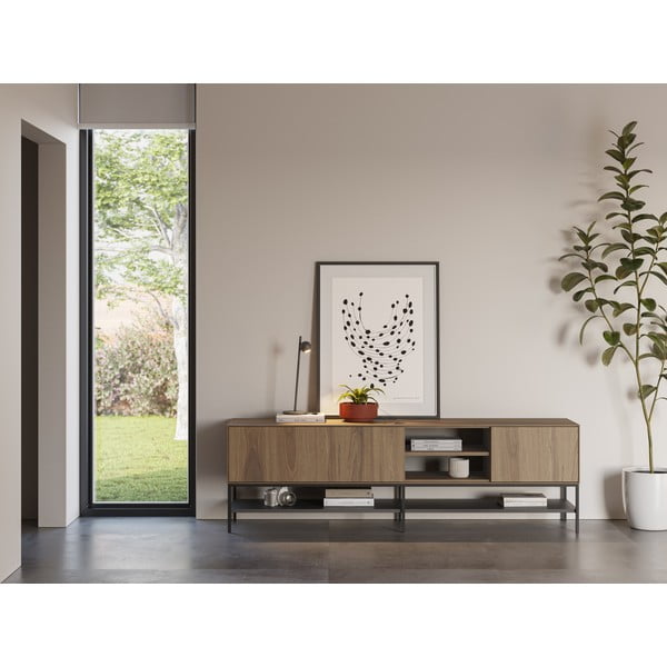 TV stolek v dekoru dubu v přírodní barvě 180x55x35 cm Amira – Marckeric-image-1