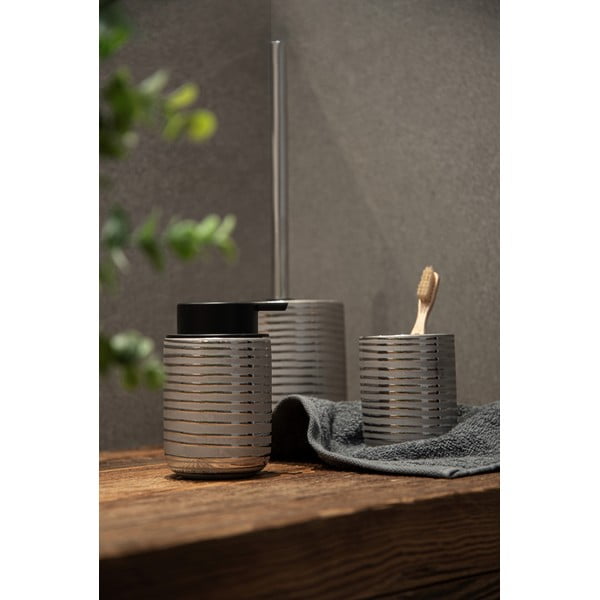Keramická WC štětka ve stříbrné barvě Vilalba – Wenko-image-1