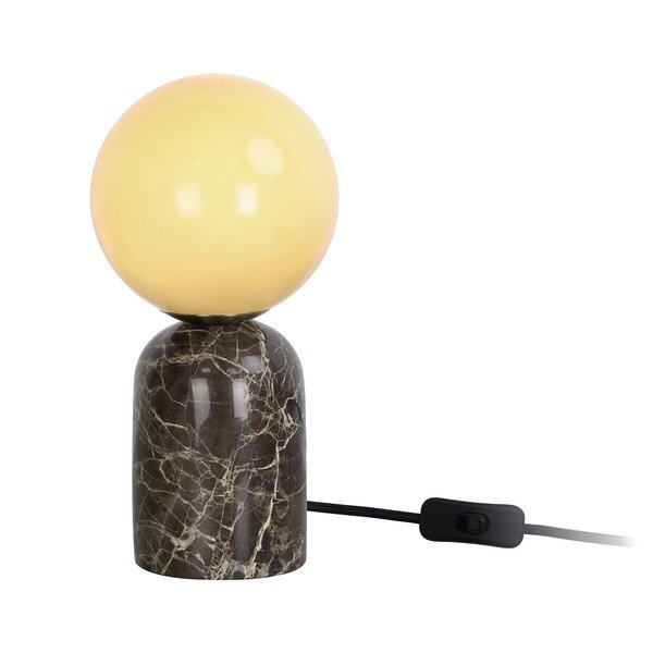 Tmavě hnědá mramorová stolní lampa (výška 20 cm) Lazio Sphere – Leitmotiv-image-2
