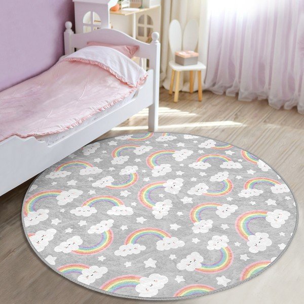 Šedý dětský koberec ø 120 cm Comfort – Mila Home-image-1