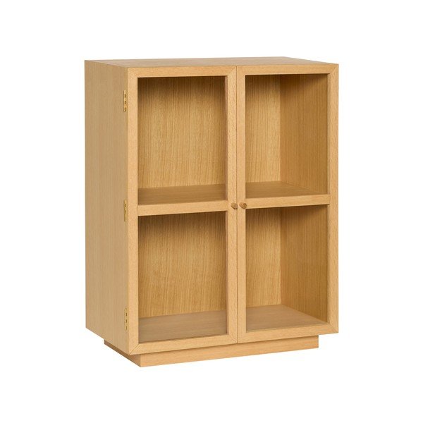 Závěsná vitrína v dekoru dubu v přírodní barvě 70x90x39 cm Mae – Hübsch