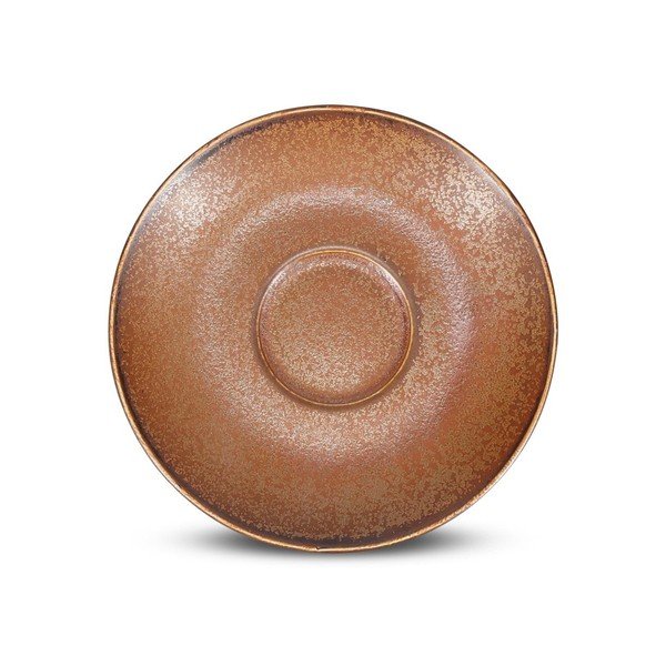 Hnědý porcelánový podšálek ø 14 cm Ovio – BonBistro