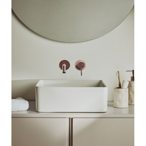 Bílé keramické umyvadlo 36,5x36,5 cm Ovara – Kave Home-image-1