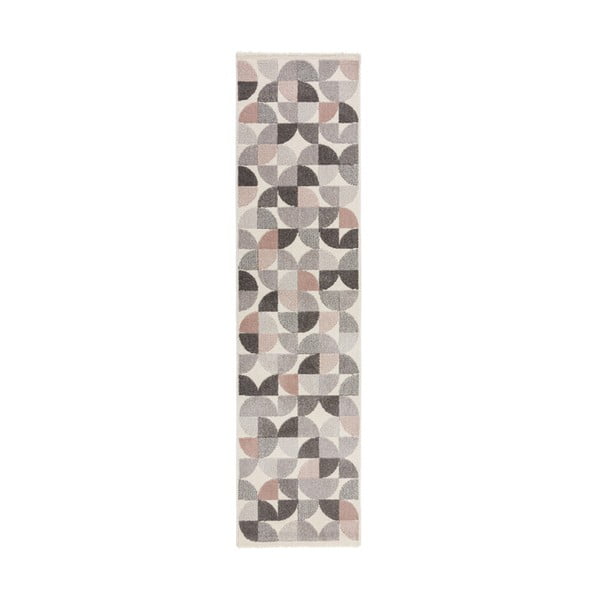 Šedo-růžový koberec Flair Rugs Alcazar, 60 x 230 cm