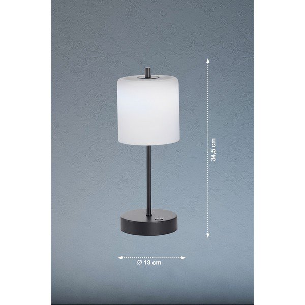 Černobílá LED stmívatelná stolní lampa (výška 34,5 cm) Riva – Fischer & Honsel-image-2