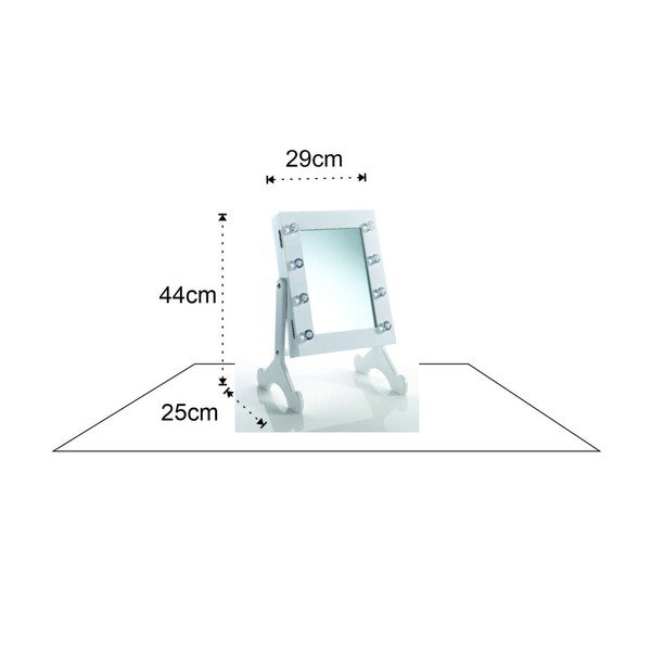 Kosmetické zrcadlo s osvětlením 29x44 cm Coffer Lux LED – Tomasucci-image-2