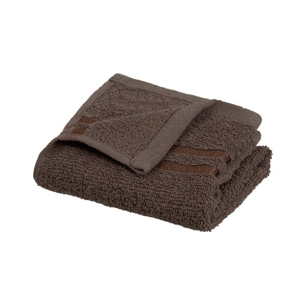 Hnědý froté bavlněný ručník 30x50 cm Simple – Casa Selección