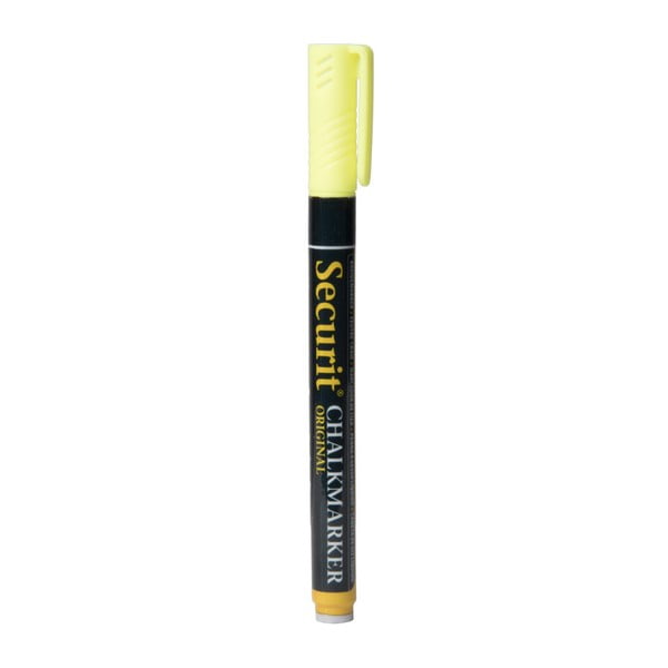 Žlutý křídový popisovač na vodní bázi Securit® Liquid Chalkmarker Small