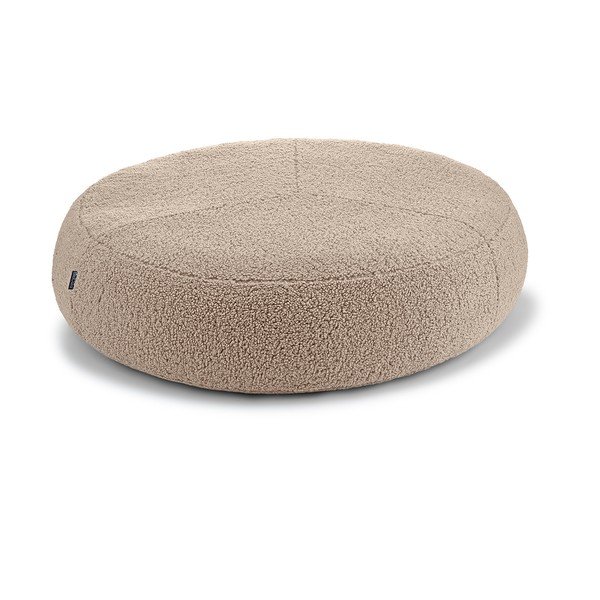 Béžový pelíšek pro psa z materiálu bouclé ø 90 cm Senso Pouffe Greige M/L – MiaCara