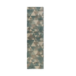 Modro-šedý koberec Flair Rugs Nuru, 60 x 230 cm