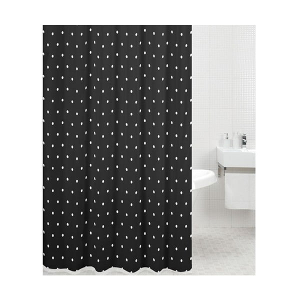 Sprchový závěs Black Spot, 180x180 cm