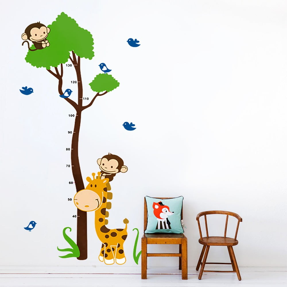 Samolepka na stěnu Strom a zvířátka, 60x90 cm