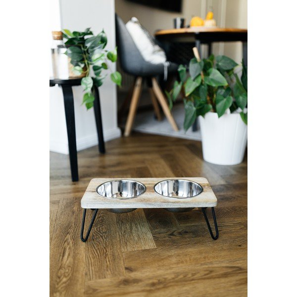 Dřevěný set misek s podstavcem pro psa Dog Fantasy – Plaček Pet Products-image-1
