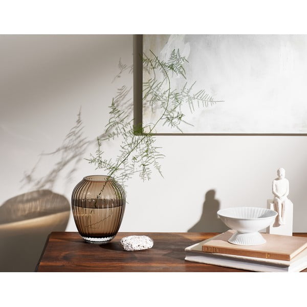 Hnědá skleněná váza Kähler Design Hammershøi, výška 18,5 cm-image-1