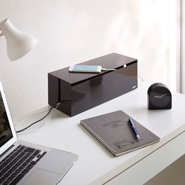 Černo-hnědý box na nabíječky YAMAZAKI Web Cable Box-image-2