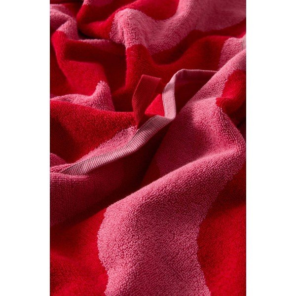 Červená/růžová bavlněná osuška 90x150 cm Waves – Jotex-image-4