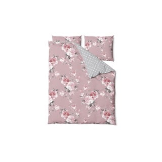 Růžové bavlněné povlečení na dvoulůžko Bonami Selection Belle, 200 x 220 cm